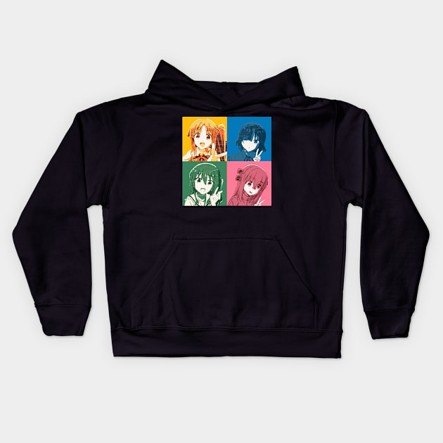 Bocchi the rock | blur parody concept Kids Hoodie by V x Y Creative